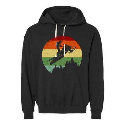 Snowmobile Retro Garment-Dyed Fleece Hoodie