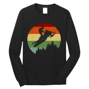 Snowmobile Retro Long Sleeve Shirt