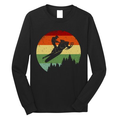 Snowmobile Retro Long Sleeve Shirt