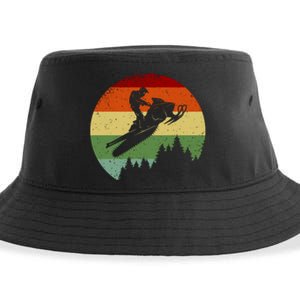 Snowmobile Retro Sustainable Bucket Hat