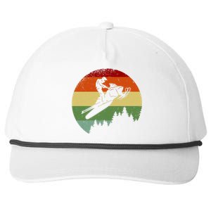 Snowmobile Retro Snapback Five-Panel Rope Hat