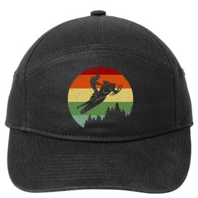 Snowmobile Retro 7-Panel Snapback Hat