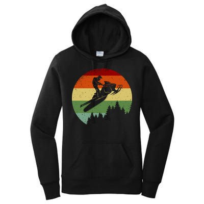 Snowmobile Retro Women's Pullover Hoodie
