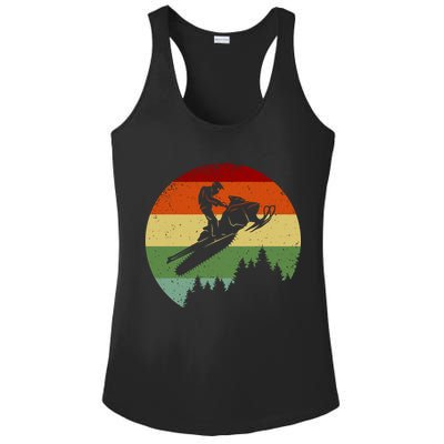 Snowmobile Retro Ladies PosiCharge Competitor Racerback Tank