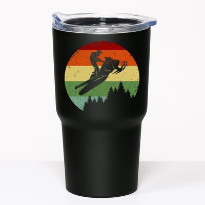 Snowmobile Retro Tumbler