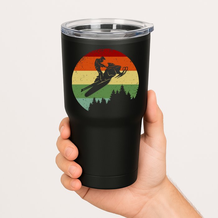 Snowmobile Retro Tumbler