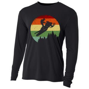 Snowmobile Retro Cooling Performance Long Sleeve Crew