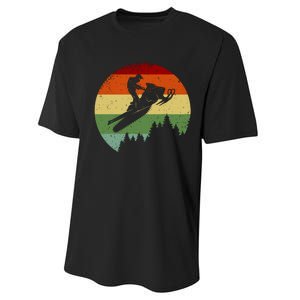 Snowmobile Retro Performance Sprint T-Shirt