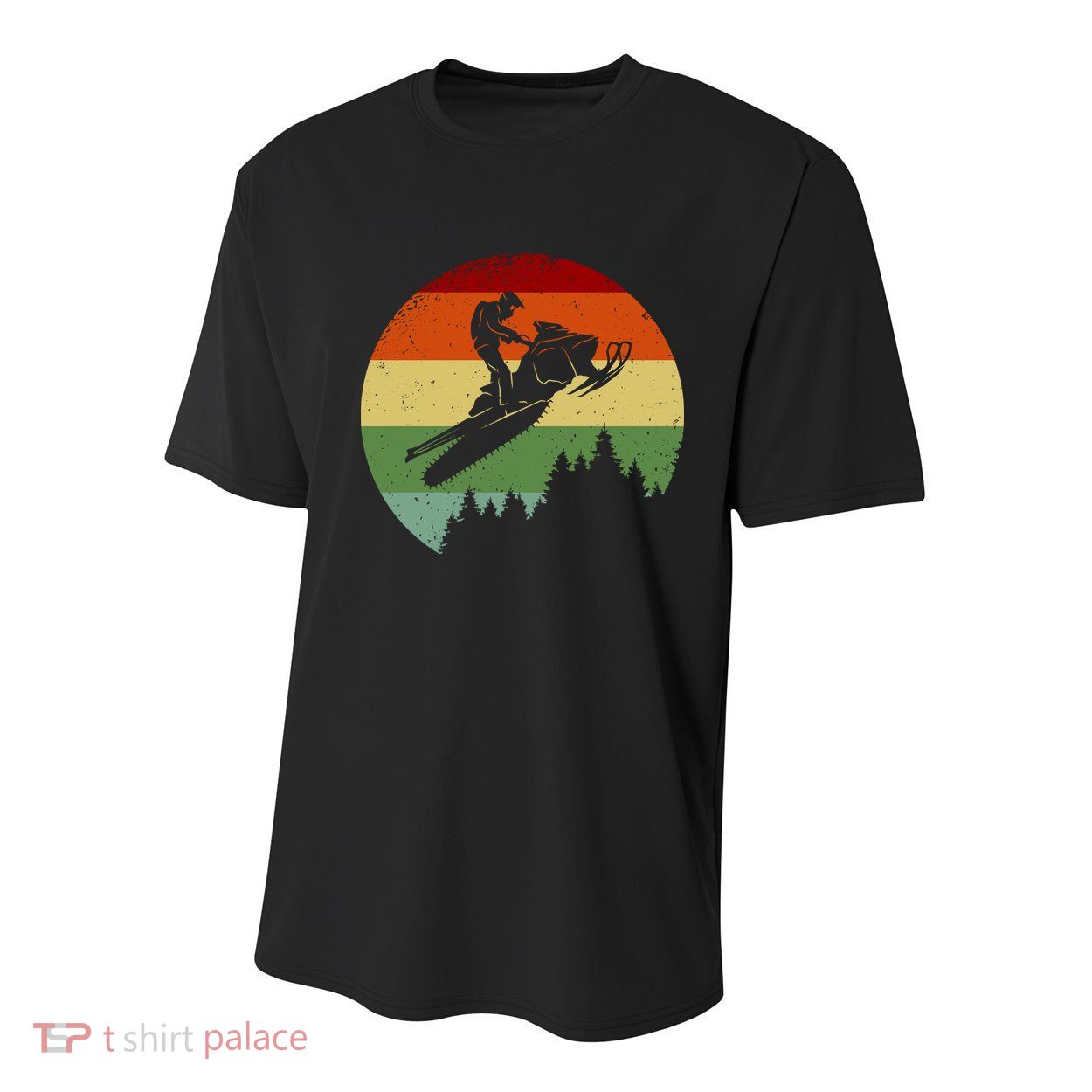 Snowmobile Retro Youth Performance Sprint T-Shirt