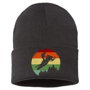 Snowmobile Retro Sustainable Knit Beanie