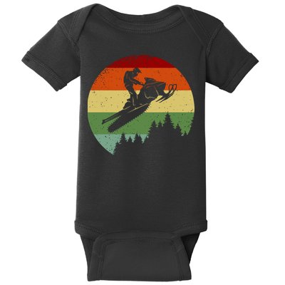 Snowmobile Retro Baby Bodysuit