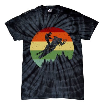 Snowmobile Retro Tie-Dye T-Shirt