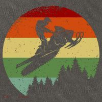 Snowmobile Retro Cotton Canvas Backpack