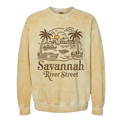 Savannah River Street Georgia Souvenir Colorblast Crewneck Sweatshirt