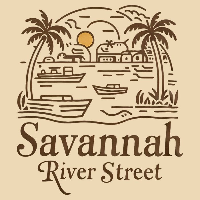 Savannah River Street Georgia Souvenir Drawstring Bag