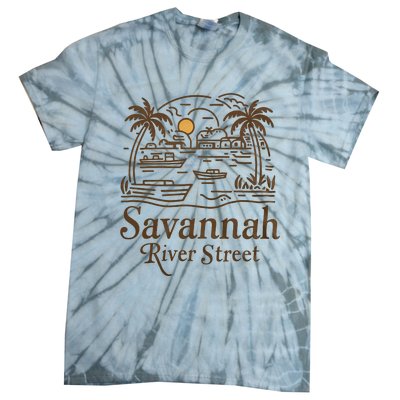 Savannah River Street Georgia Souvenir Tie-Dye T-Shirt