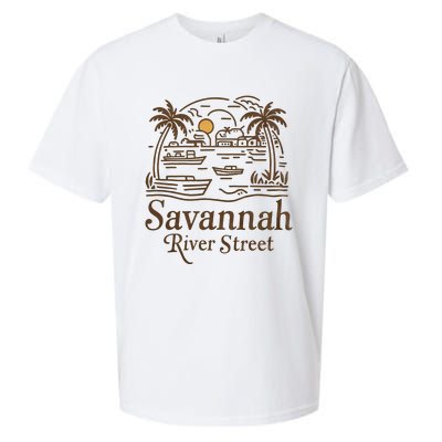 Savannah River Street Georgia Souvenir Sueded Cloud Jersey T-Shirt