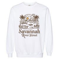 Savannah River Street Georgia Souvenir Garment-Dyed Sweatshirt