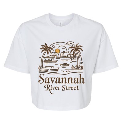 Savannah River Street Georgia Souvenir Bella+Canvas Jersey Crop Tee