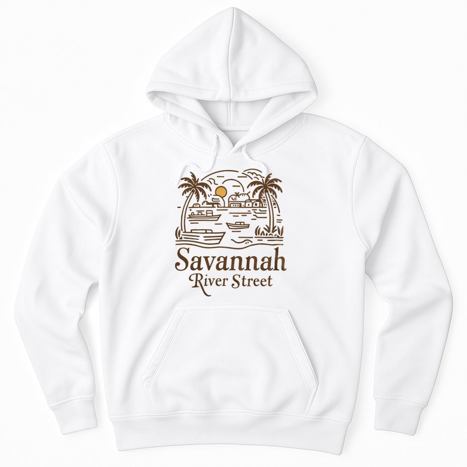 Savannah River Street Georgia Souvenir Hoodie