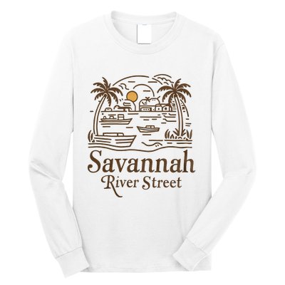 Savannah River Street Georgia Souvenir Long Sleeve Shirt