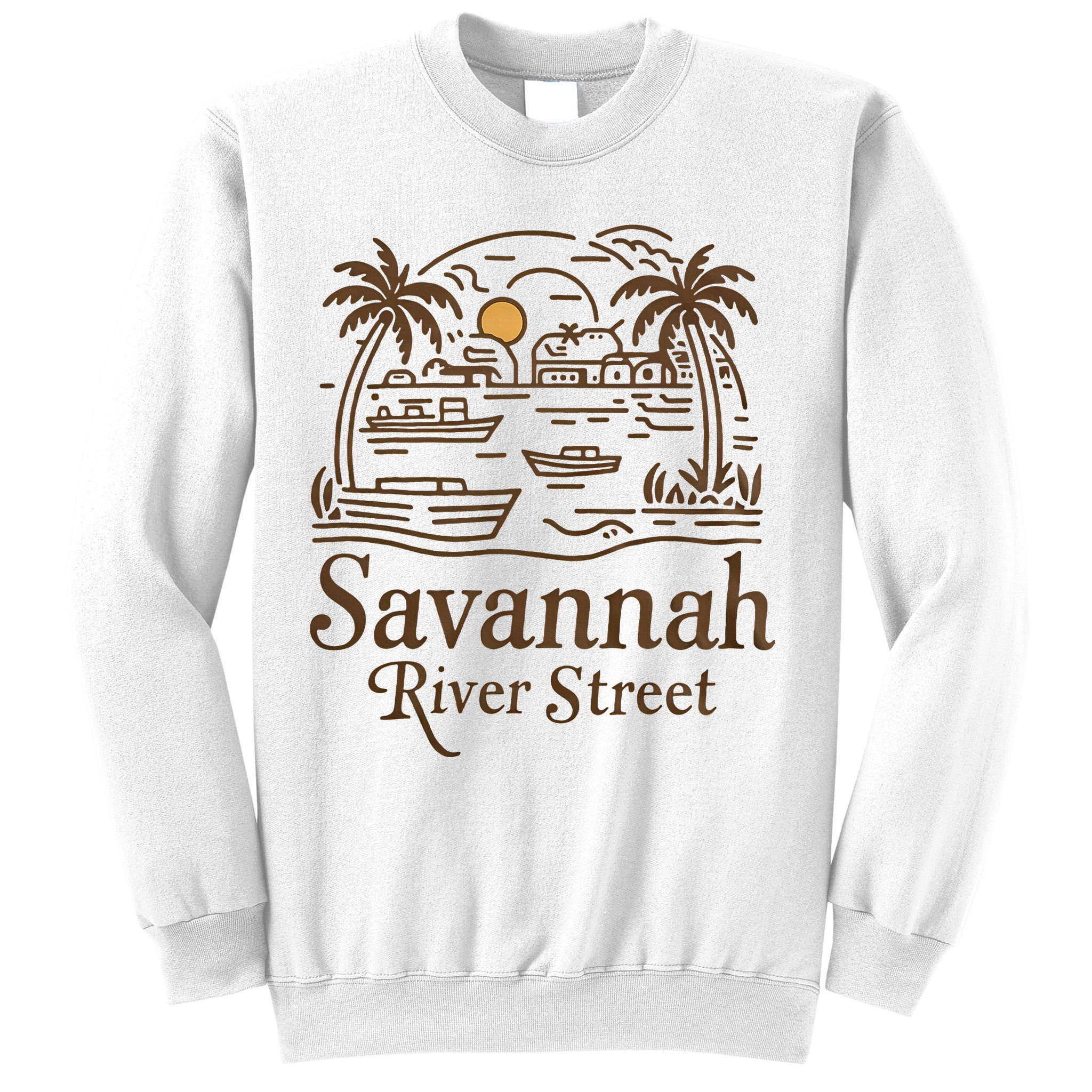 Savannah River Street Georgia Souvenir Sweatshirt