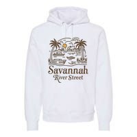 Savannah River Street Georgia Souvenir Premium Hoodie