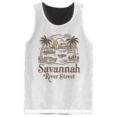 Savannah River Street Georgia Souvenir Mesh Reversible Basketball Jersey Tank