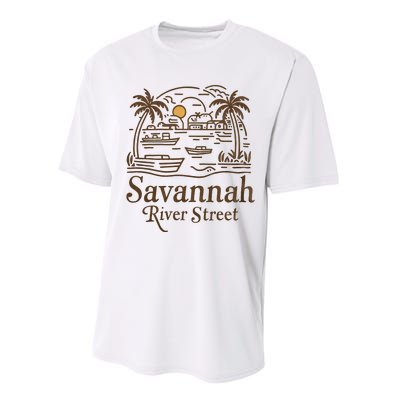 Savannah River Street Georgia Souvenir Performance Sprint T-Shirt