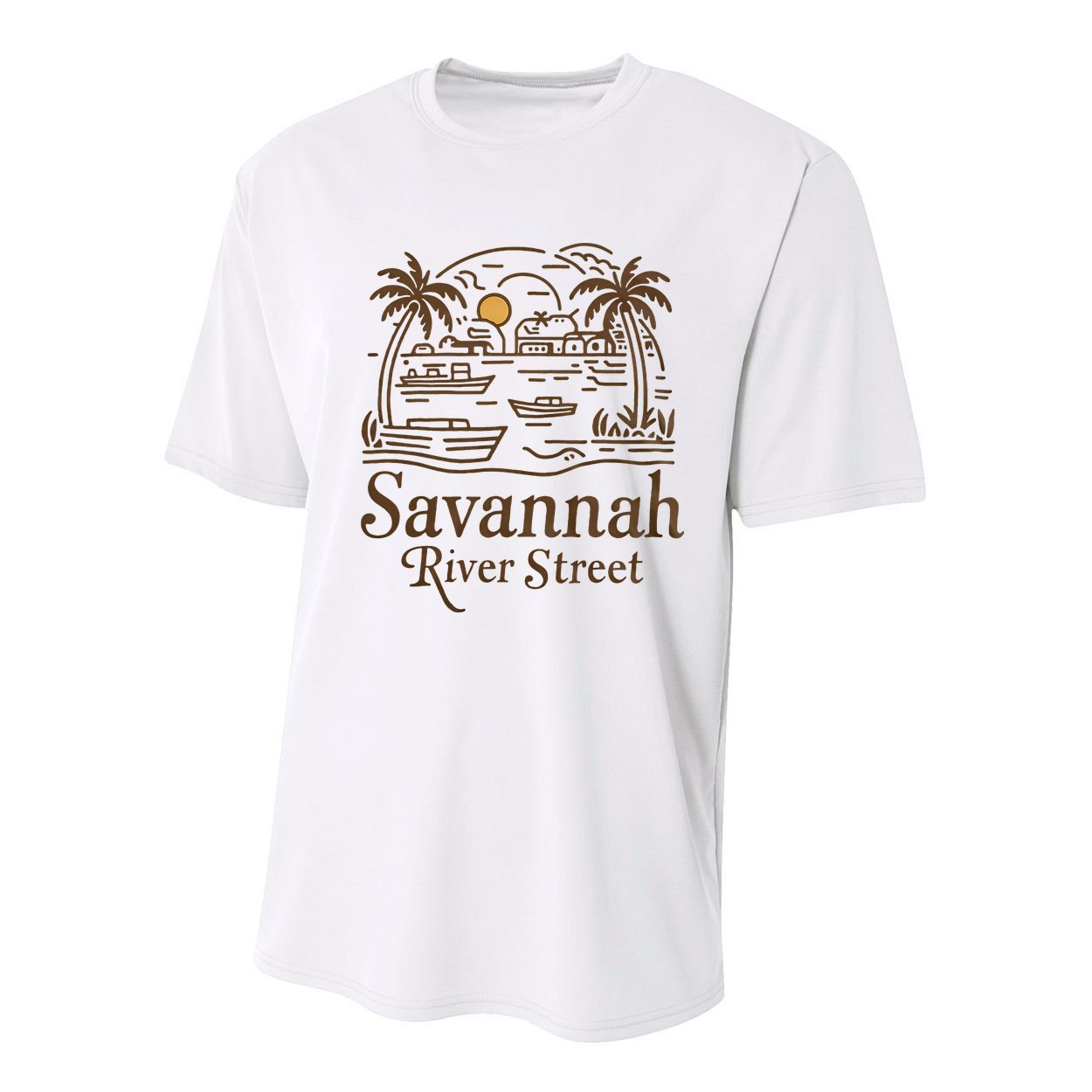 Savannah River Street Georgia Souvenir Youth Performance Sprint T-Shirt