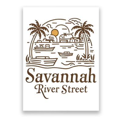 Savannah River Street Georgia Souvenir Poster