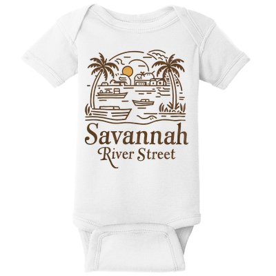Savannah River Street Georgia Souvenir Baby Bodysuit