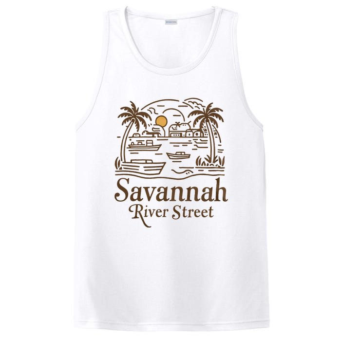 Savannah River Street Georgia Souvenir PosiCharge Competitor Tank