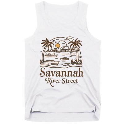 Savannah River Street Georgia Souvenir Tank Top