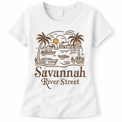 Savannah River Street Georgia Souvenir Womens T-Shirt