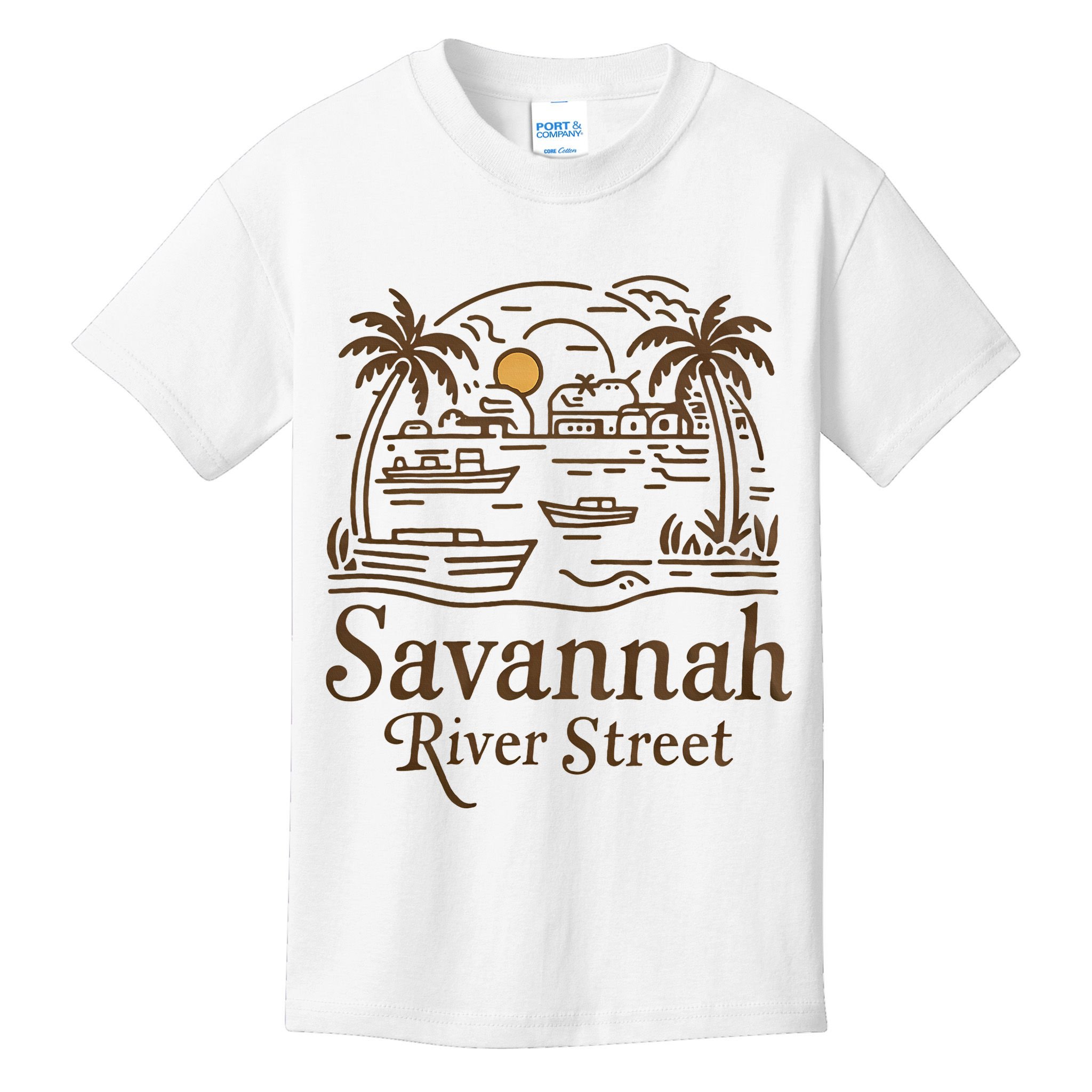 Savannah River Street Georgia Souvenir Kids T-Shirt
