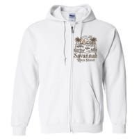 Savannah River Street Georgia Souvenir Full Zip Hoodie