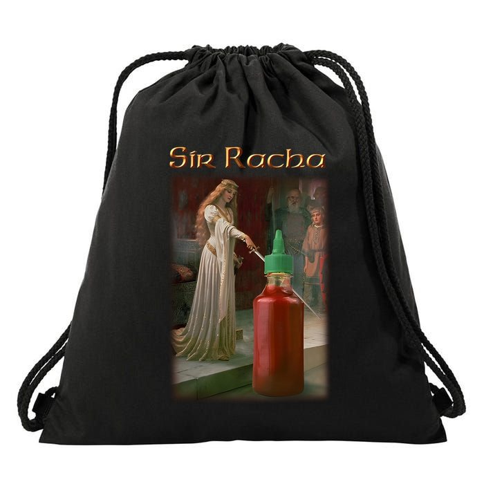 Sir Racha Sauce Drawstring Bag