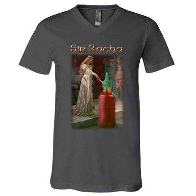 Sir Racha Sauce V-Neck T-Shirt