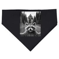 Scared Raccoon Selfie With Sasquatch Bigfoot  Funny Raccoon USA-Made Doggie Bandana