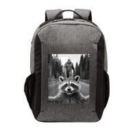 Scared Raccoon Selfie With Sasquatch Bigfoot  Funny Raccoon Vector Backpack