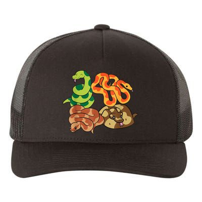 Snake Reptile Serpents Funny Snakes Yupoong Adult 5-Panel Trucker Hat
