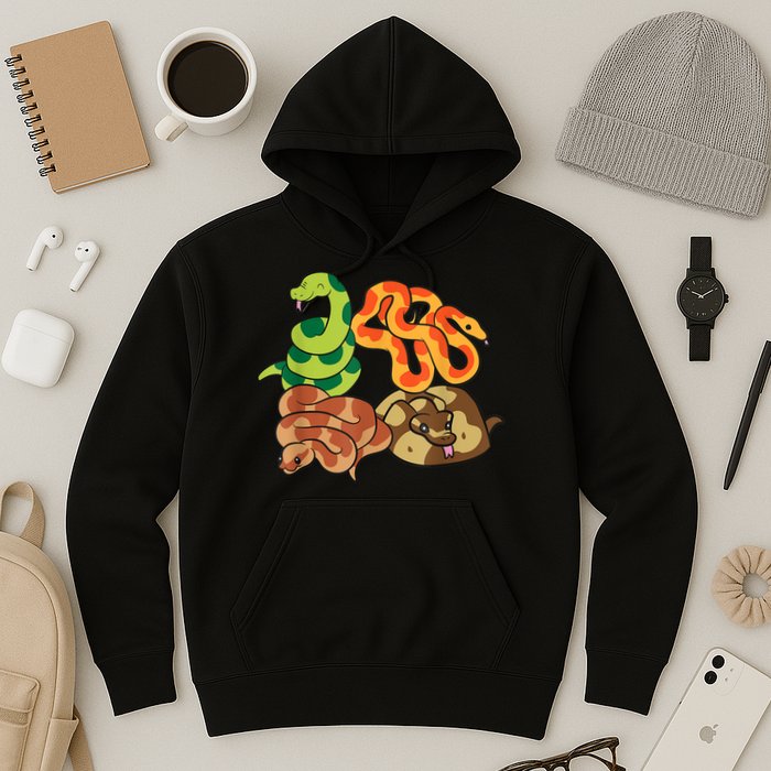 Snake Reptile Serpents Funny Snakes Hoodie