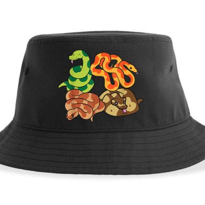 Snake Reptile Serpents Funny Snakes Sustainable Bucket Hat
