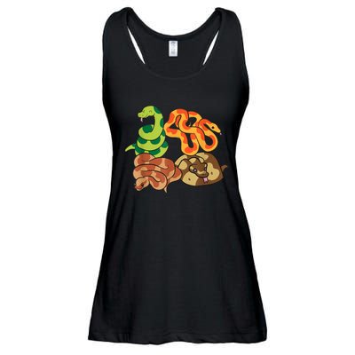 Snake Reptile Serpents Funny Snakes Ladies Essential Flowy Tank