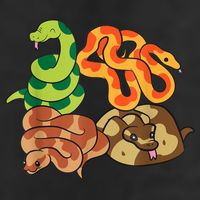 Snake Reptile Serpents Funny Snakes Crop Fleece Hoodie