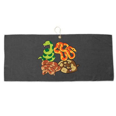 Snake Reptile Serpents Funny Snakes Large Microfiber Waffle Golf Towel