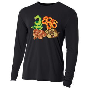 Snake Reptile Serpents Funny Snakes Cooling Performance Long Sleeve Crew