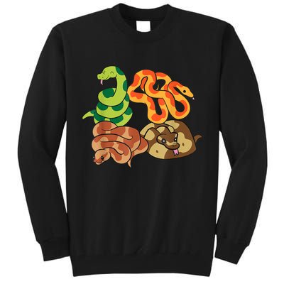 Snake Reptile Serpents Funny Snakes Tall Sweatshirt