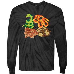 Snake Reptile Serpents Funny Snakes Tie-Dye Long Sleeve Shirt